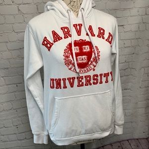 H&M Harvard University sweatshirt red flock print